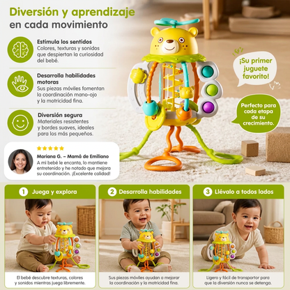 Juguete Educativo De Primera Infancia Con Sonajero Y Arrastre Daifa Huile Toys Para Bebés De 3 A 6 Meses En Adelante
