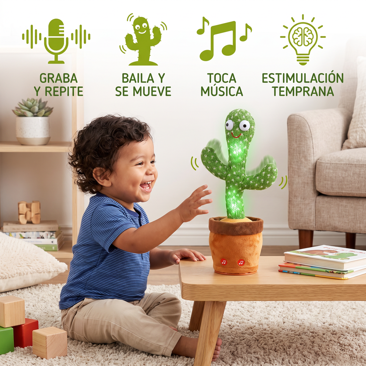 Cactus Parlante - Juguete Interactivo Para Niños