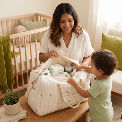 Bolsa grande para mamá y bebé: espacio para todo lo que las mamás necesitan