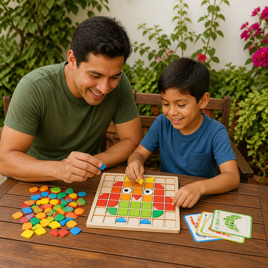 Juego Montessori de Mosaicos con Colores y Formas