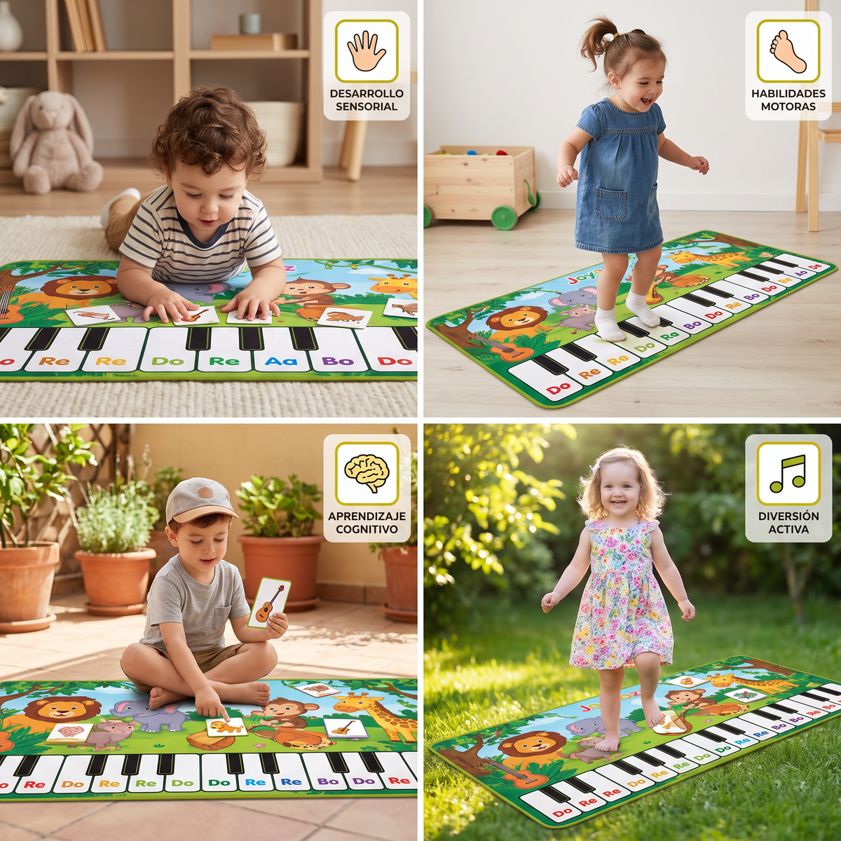Tapete de Juego Musical Interactivo con Piano para Niños