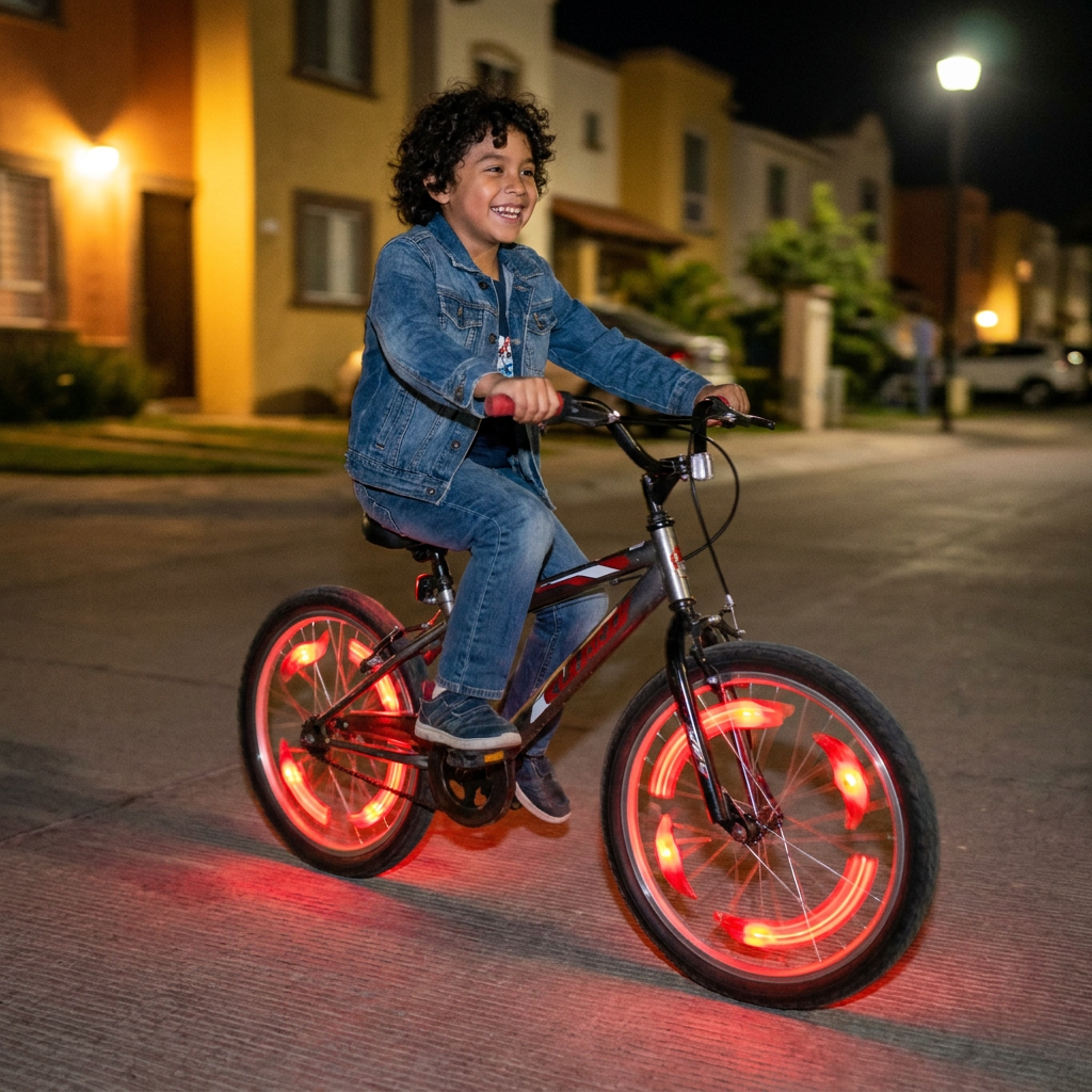 Luces LED de Colores para los Rayos de las Ruedas de Bicicleta