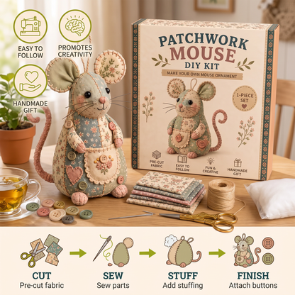 Kit de Costura DIY para Animales – Set de Manualidades para Crear Adornos de Tela Hechos a Mano