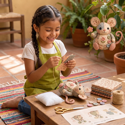 Kit de Costura DIY para Animales – Set de Manualidades para Crear Adornos de Tela Hechos a Mano