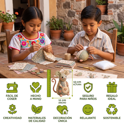 Kit de Costura DIY para Animales – Set de Manualidades para Crear Adornos de Tela Hechos a Mano