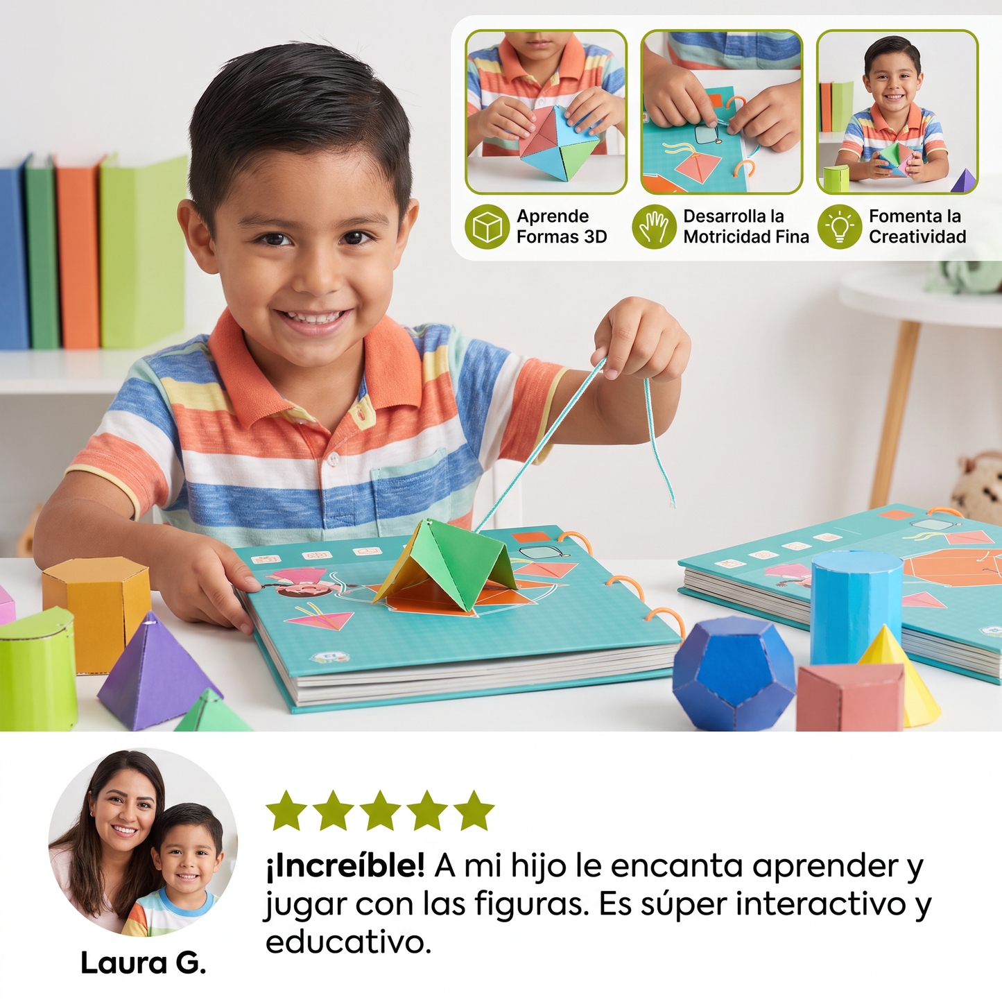 Genial libro de geometría educativa para niños