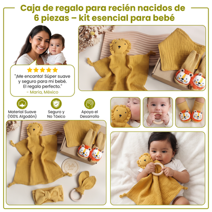 Caja de regalo para recién nacidos de 6 piezas – kit esencial para bebé