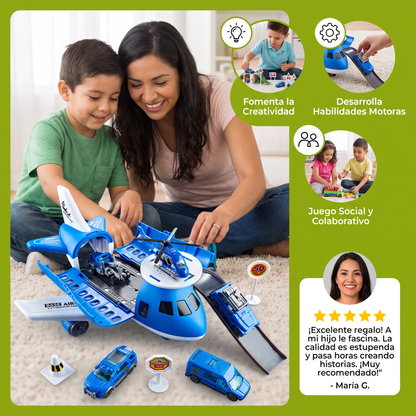 Set de juego de avión y vehículos