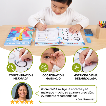 Libro de entrenamiento para el control del lápiz para niños