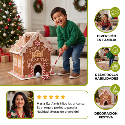 Juguete navideño de golf de pan de jengibre