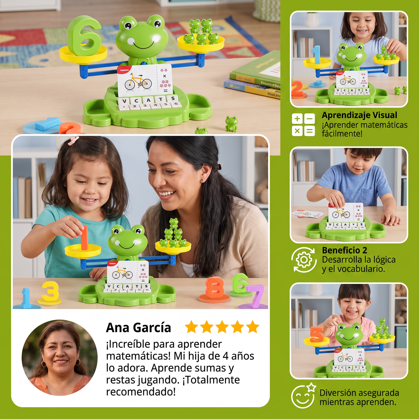 Juguete educativo de balanza de rana para niños: ¡aprender matemáticas fácilmente!