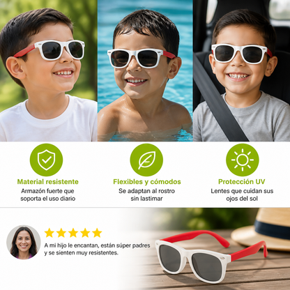 Lentes de Sol Flexibles para Niños con Armazón Resistente
