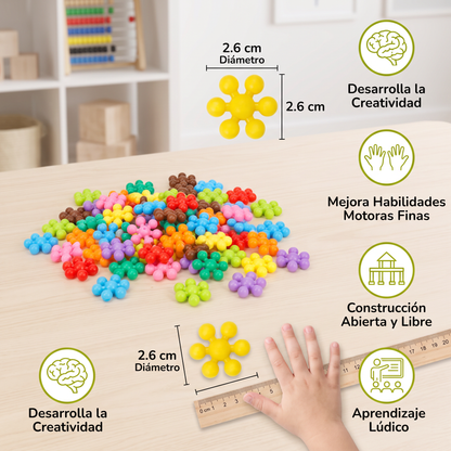 Bloques creativos Montessori de copos de nieve