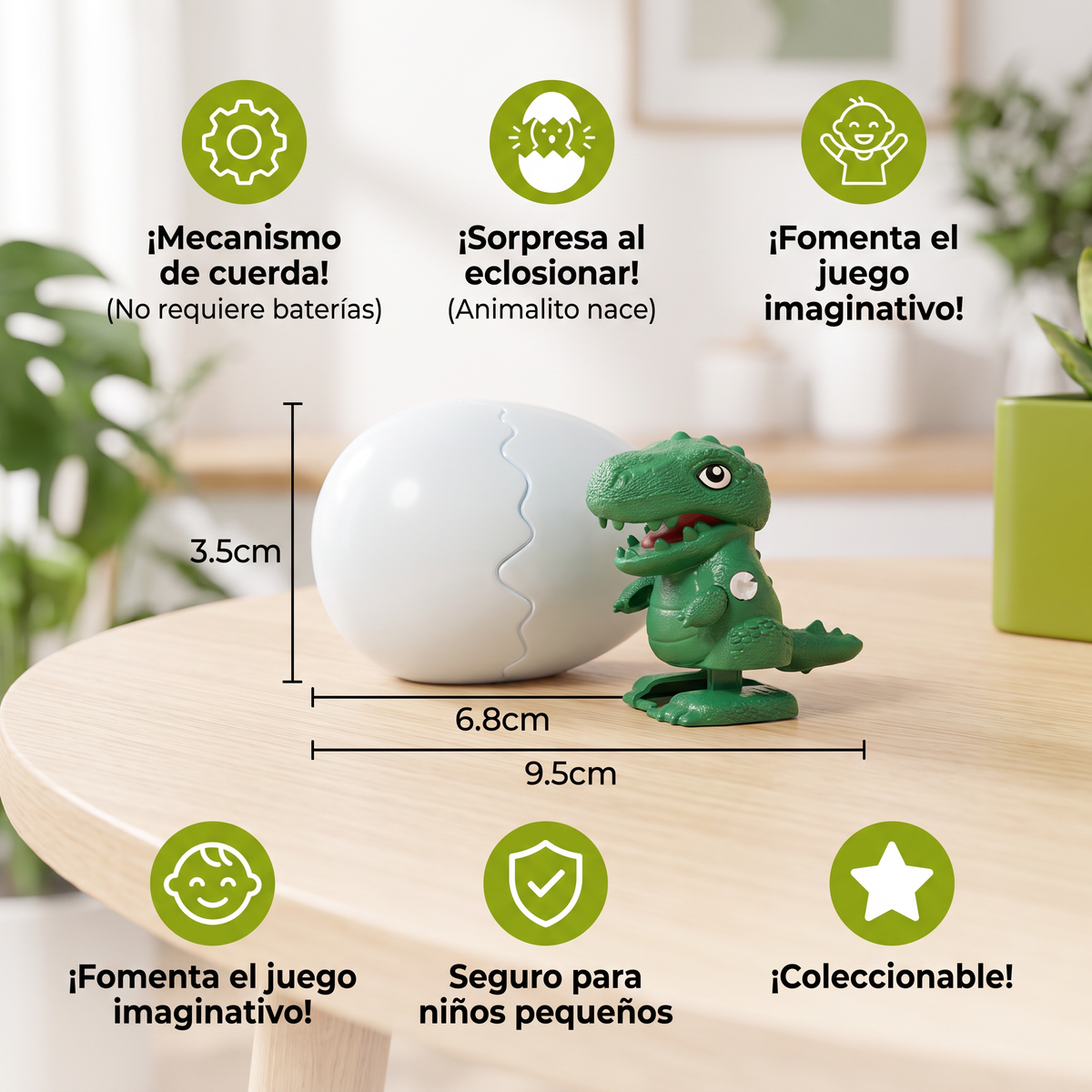 Juguete infantil de huevo sorpresa con animalito que nace