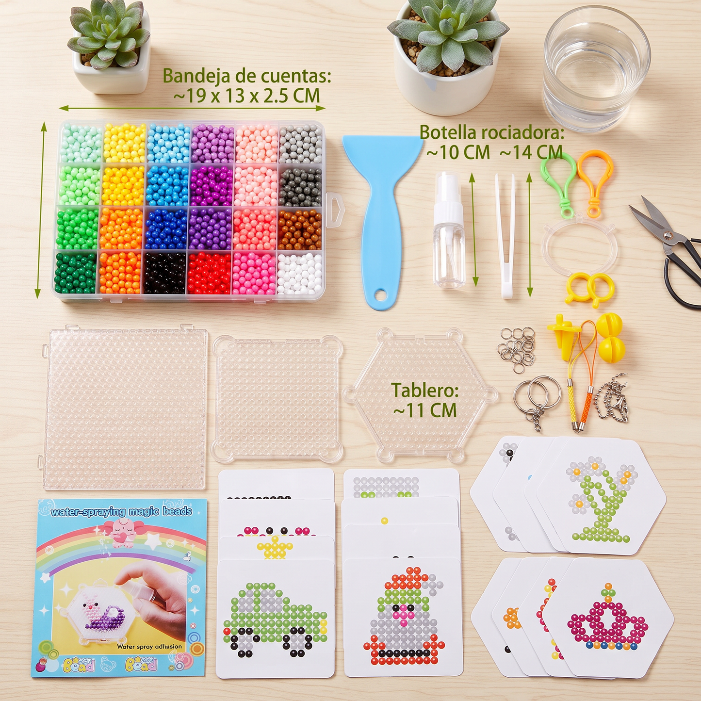 Set de cuentas mágicas de manualidades con agua