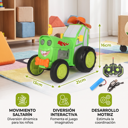 Tractor de juguete para niños con movimiento saltarín