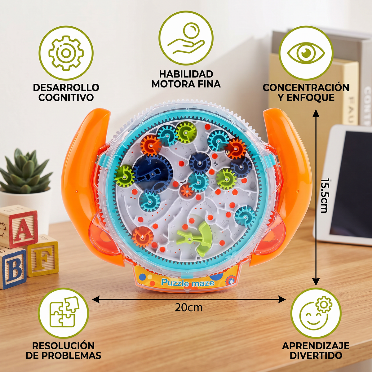 Rueda de laberinto de bolas 3D – juego de habilidad y aprendizaje