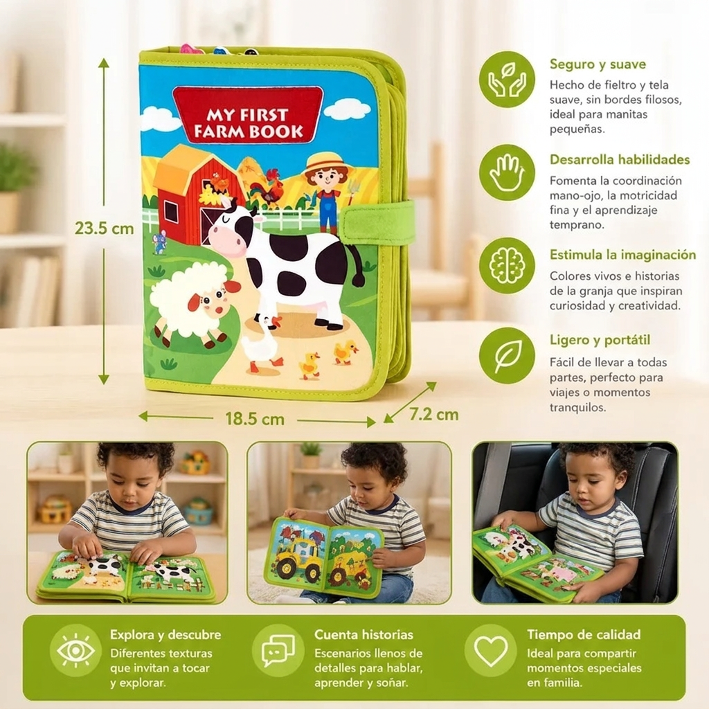 Libro Educativo Montessori de Historias de la Granja