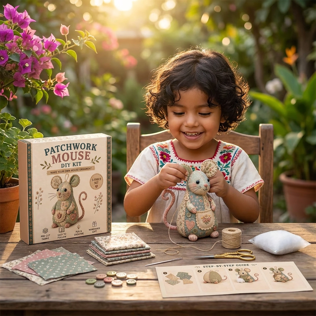 Kit de Costura DIY para Animales – Set de Manualidades para Crear Adornos de Tela Hechos a Mano