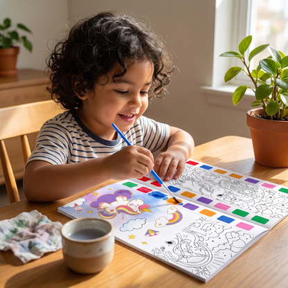 Libro de acuarelas todo en uno con pinturas y pincel integrados