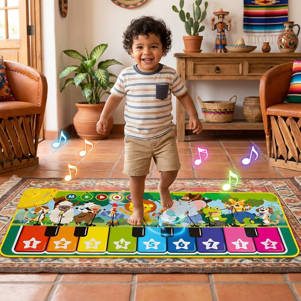 Tapete de Juego Musical Interactivo con Piano para Niños