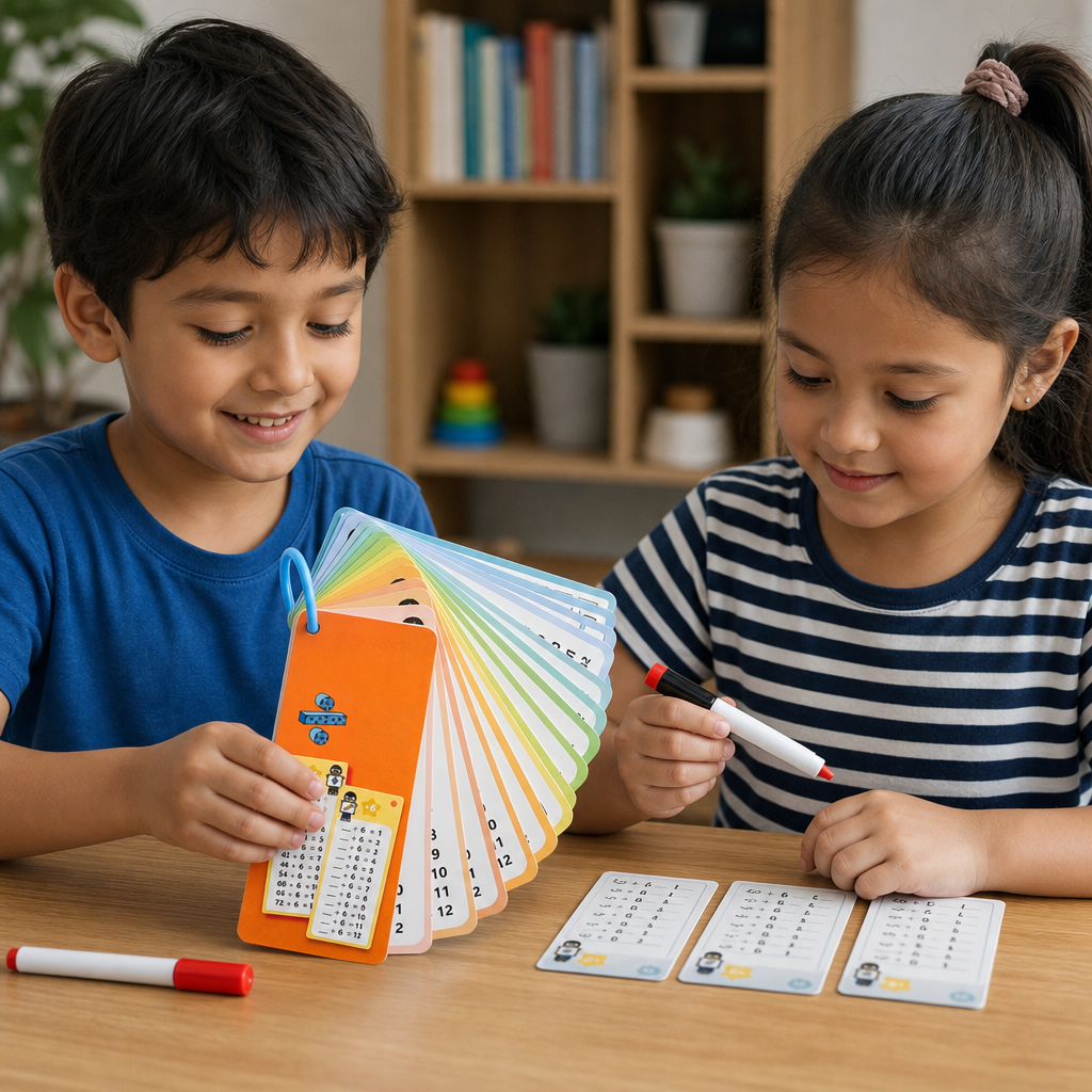 Tarjetas De Aprendizaje De Matemáticas Reutilizables Para Niños