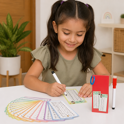 Tarjetas De Aprendizaje De Matemáticas Reutilizables Para Niños