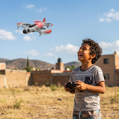 Juguete 2 en 1 de Avión de Combate y Dron a Control Remoto