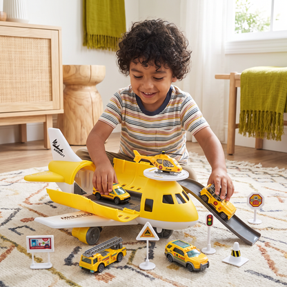 Set de juego de avión y vehículos