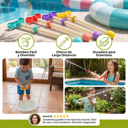 Bláster De Agua Para Niños – Juguete Portátil De Agua Con Bomba Manual Para Exteriores